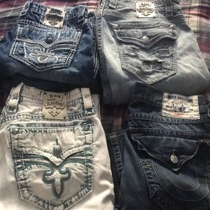 Rock Revival and True Religion Jeans.